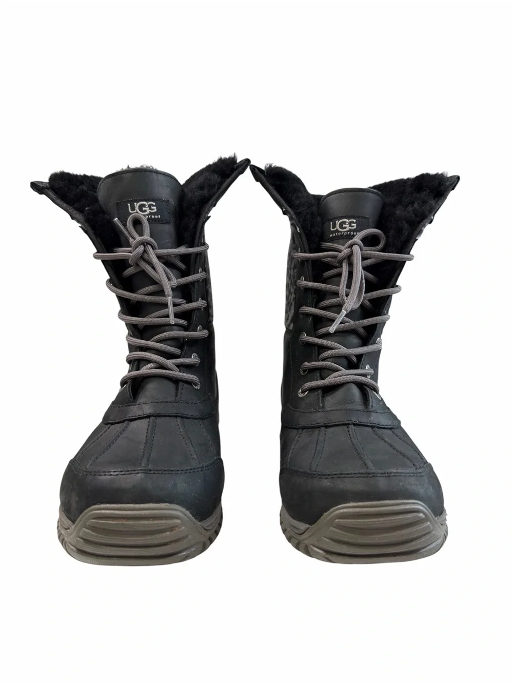 Ugg Adirondack II Exotic Waterproof Black Leopard Print Size 11
